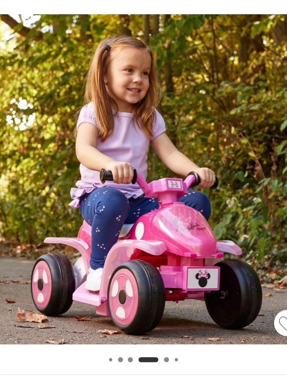 Disney Minnie Mouse Hot Pink and White Ride-On Quad